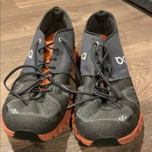 On Running Men's Charcoal and Tangerine Athletic Shoes